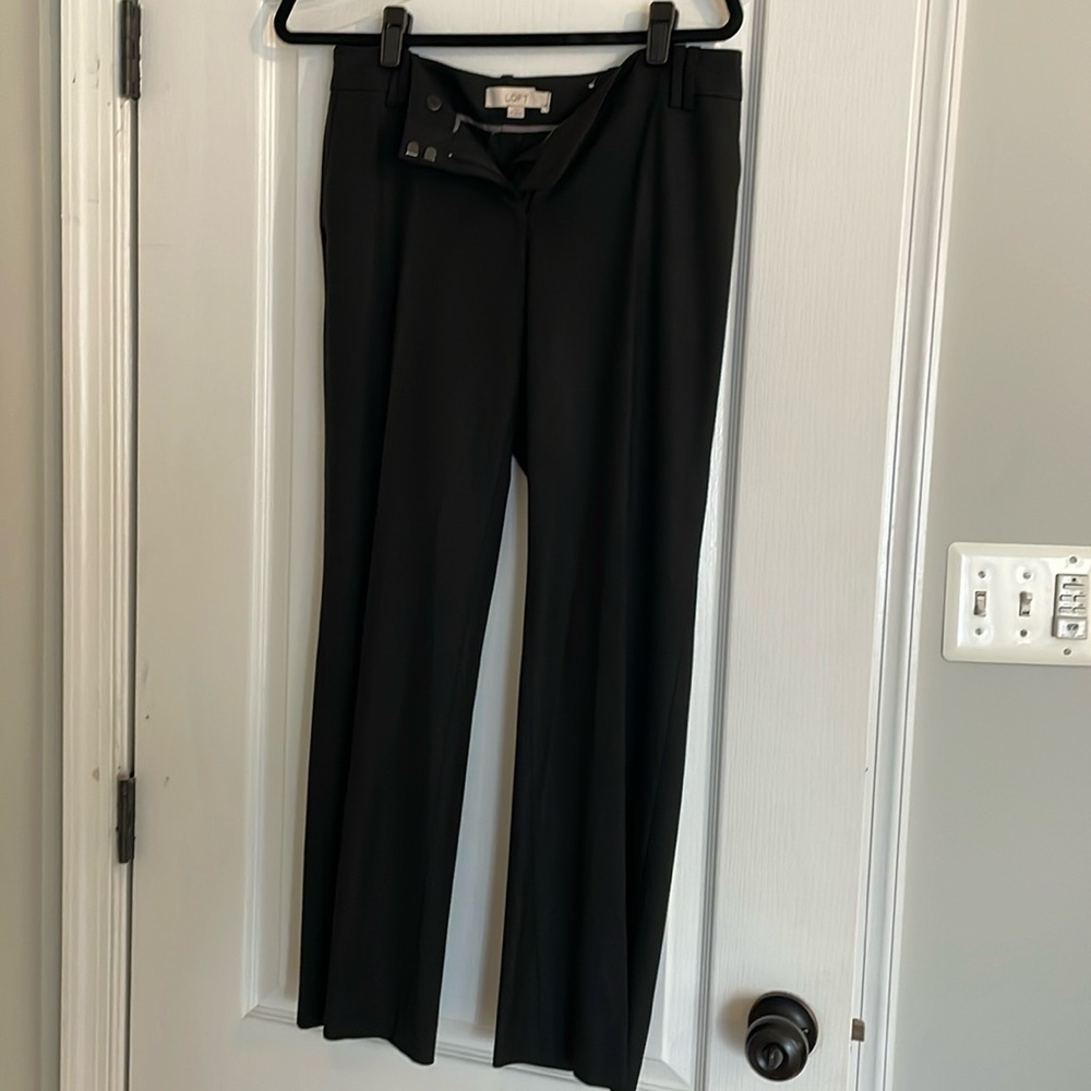 Black modern trouser pants from LOFT